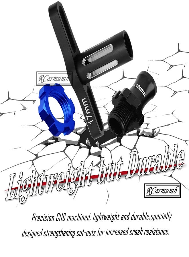 Rcarmumb RC Hex Hub Adapters & Wheel Wrench Upgrades Part for 1/10 Slash Rustler Stampede Bandit 4wd 2wd,Aluminum Hex Hub Adapters 12mm to 17mm W/ 10mm Offset & Wheel Wrench,Navy Blue - Image 3